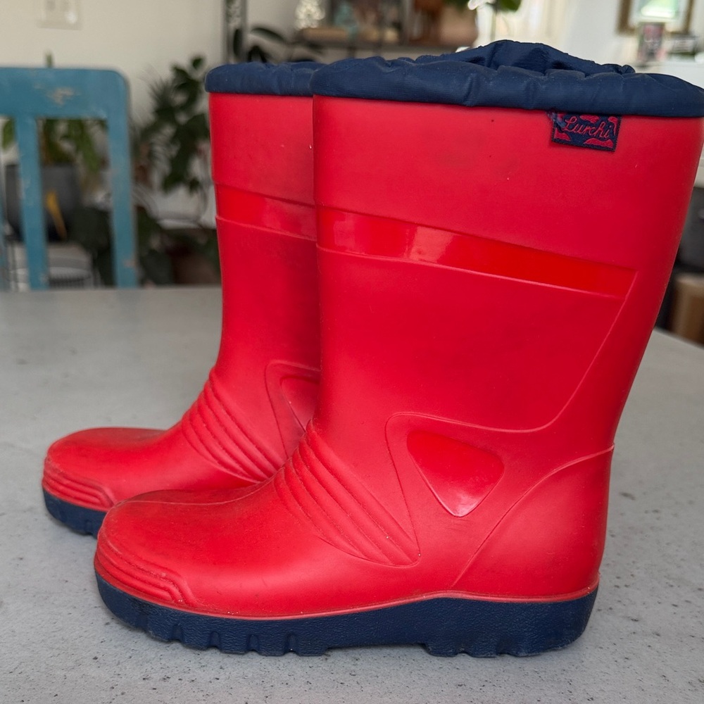Red and Blue Kids Rain Boots